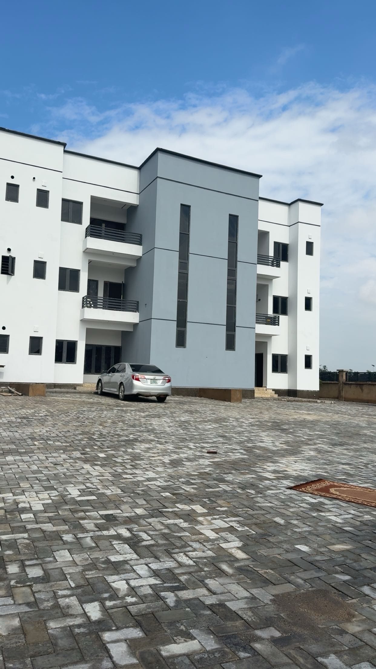 Completed three-storey apartment blocks at Belleville Estate, Abuja