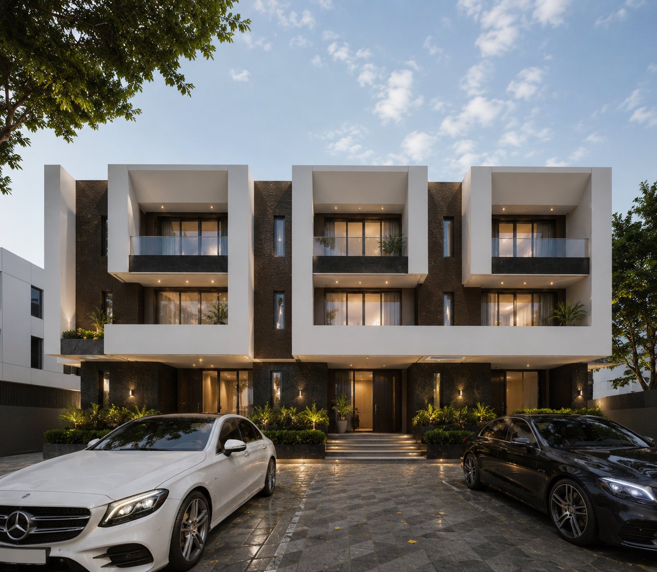 Visualisation of the terrace entrance at Claire Mont