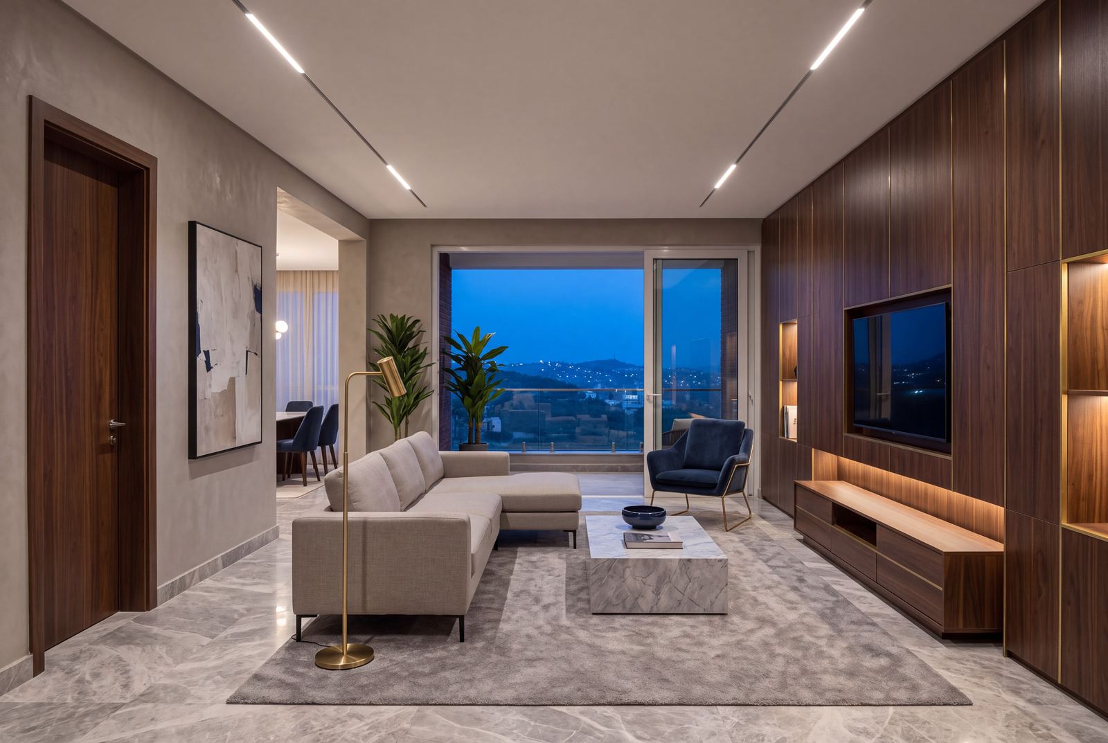 Design visualisation of Claire Mont, CM-19 · The apartment living room