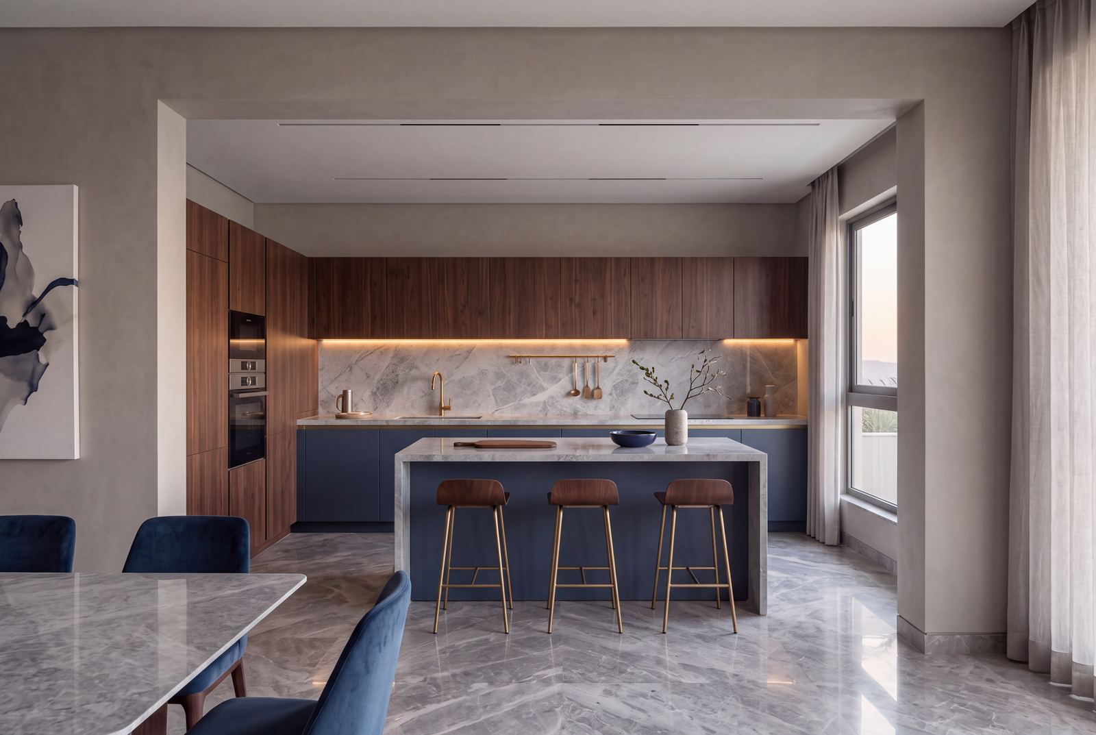 Design visualisation of Claire Mont, CM-20 · The kitchen and dining