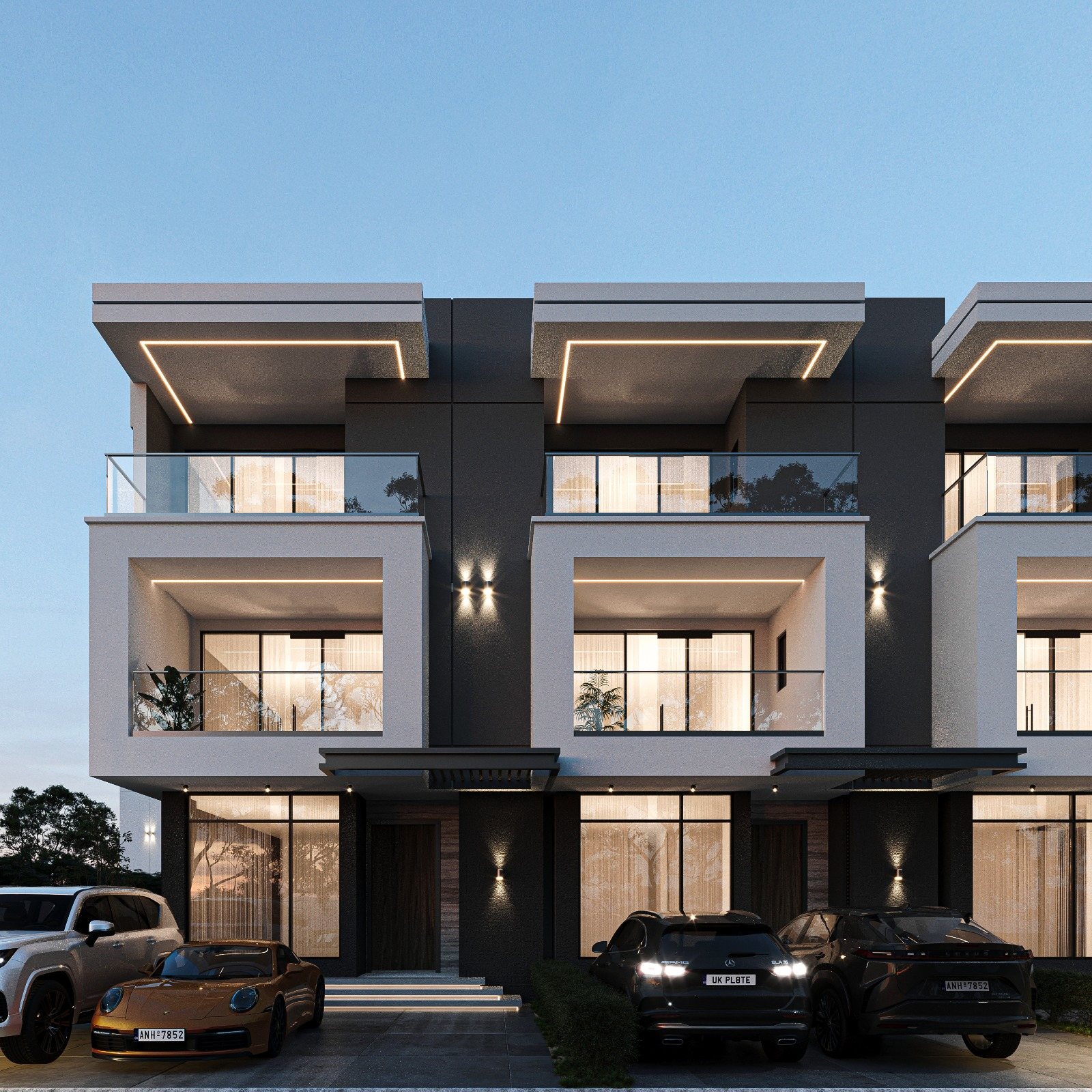 Design visualisation of the terrace front at Emerald City