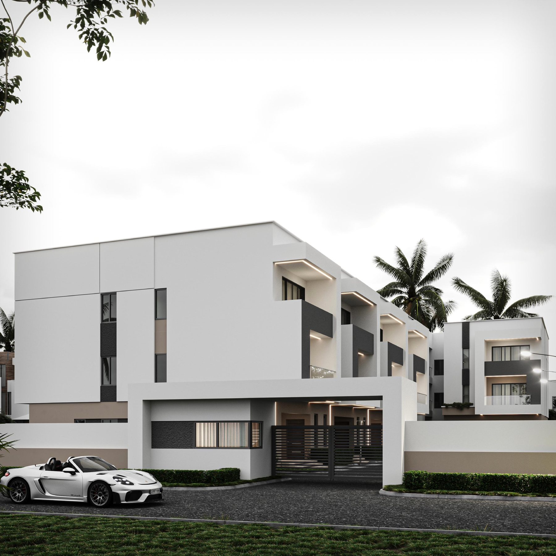 Visualisation of the entrance approach at The Axis
